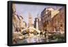 Venetian canal.-John Singer Sargent-Framed Poster