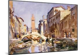 Venetian canal.-John Singer Sargent-Mounted Poster