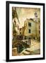 Venetian Channels - Artwork In Retro Style-Maugli-l-Framed Art Print