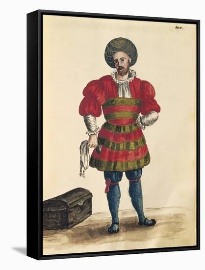 Venetian Clothing: Venetian Traveler-Jan van Grevenbroeck-Framed Stretched Canvas