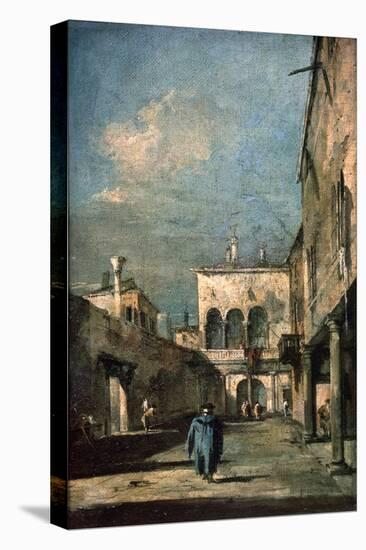 Venetian Courtyard, 1770s-Francesco Guardi-Stretched Canvas