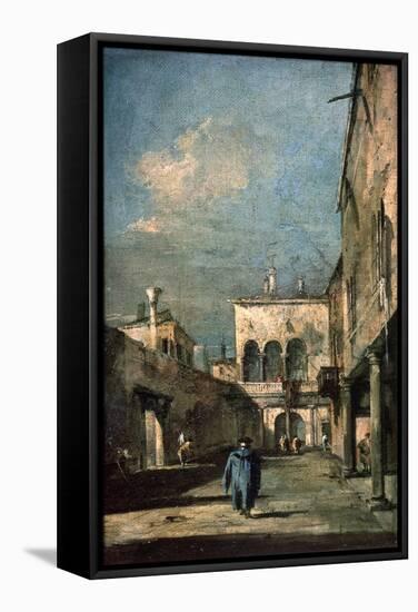 Venetian Courtyard, 1770s-Francesco Guardi-Framed Stretched Canvas