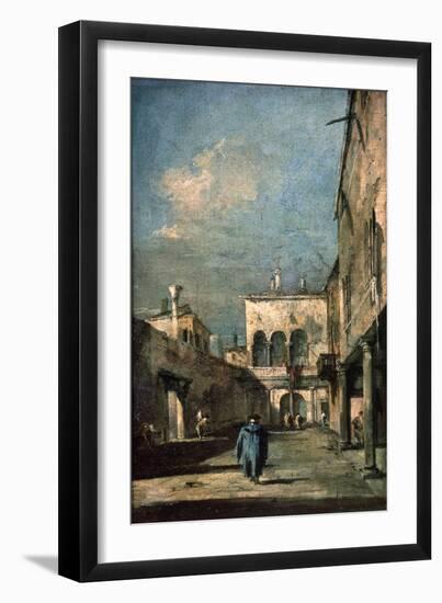 Venetian Courtyard, 1770s-Francesco Guardi-Framed Premium Giclee Print