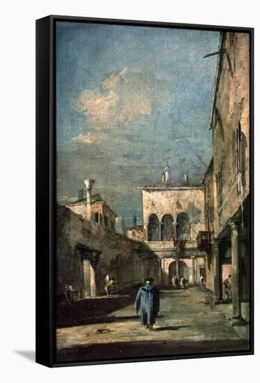 Venetian Courtyard, 1770s-Francesco Guardi-Framed Stretched Canvas