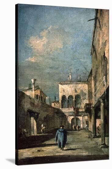 Venetian Courtyard, 1770s-Francesco Guardi-Stretched Canvas