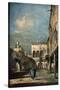 Venetian Courtyard, 1770s-Francesco Guardi-Stretched Canvas