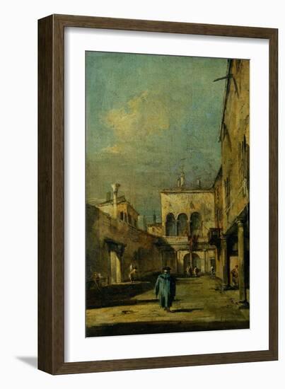 Venetian Courtyard-Francesco Guardi-Framed Giclee Print