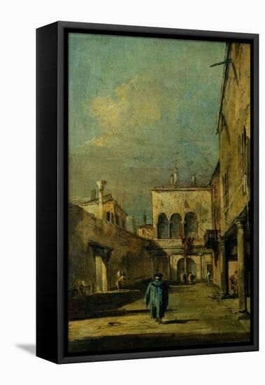 Venetian Courtyard-Francesco Guardi-Framed Stretched Canvas