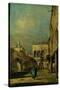 Venetian Courtyard-Francesco Guardi-Stretched Canvas