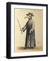 Venetian Doctor During the Time of the Plague-Jan van Grevenbroeck-Framed Giclee Print