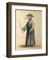 Venetian Doctor During the Time of the Plague-Jan van Grevenbroeck-Framed Giclee Print