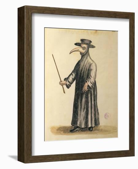 Venetian Doctor During the Time of the Plague-Jan van Grevenbroeck-Framed Giclee Print