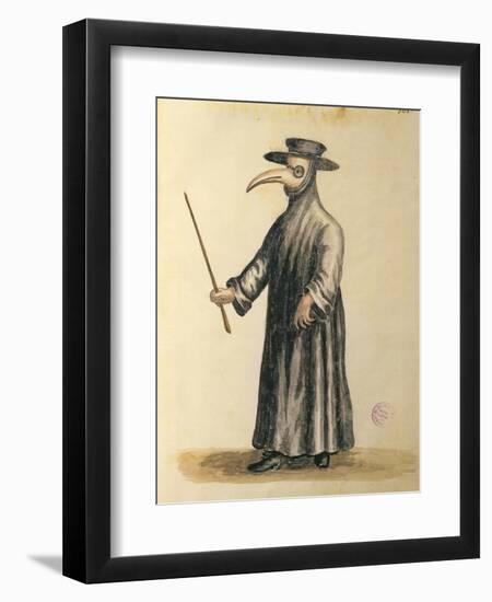 Venetian Doctor During the Time of the Plague-Jan van Grevenbroeck-Framed Giclee Print