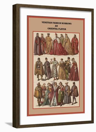 Venetian Fashion Borrows an Oriental Flavor-Friedrich Hottenroth-Framed Art Print