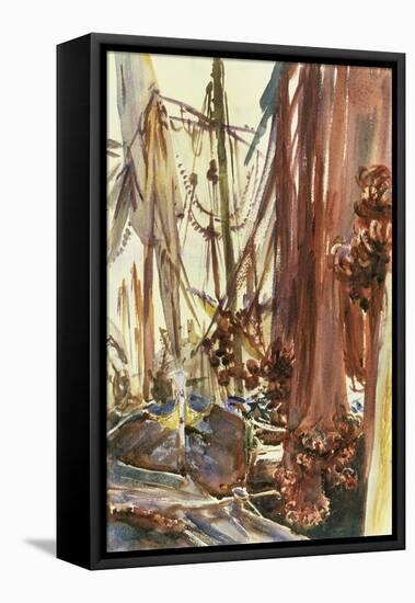 Venetian Fishing Boats-John Singer Sargent-Framed Stretched Canvas