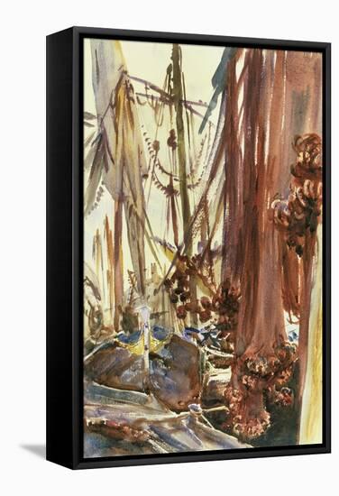 Venetian Fishing Boats-John Singer Sargent-Framed Stretched Canvas