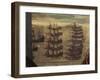 Venetian Fleet in Port, Detail, 16th Century-null-Framed Giclee Print