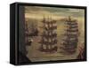 Venetian Fleet in Port, Detail, 16th Century-null-Framed Stretched Canvas