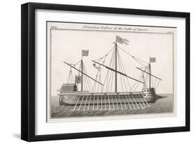Venetian Galley at the Time of the Battle of Lepanto-null-Framed Art Print