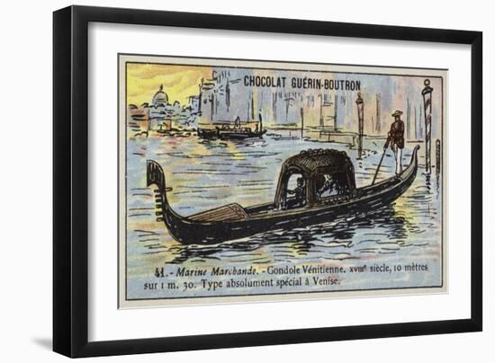 Venetian Gondola, 18th Century-null-Framed Giclee Print