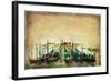 Venetian Gondolas - Artwork in Painting Style-Maugli-l-Framed Art Print