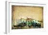 Venetian Gondolas - Artwork in Painting Style-Maugli-l-Framed Art Print