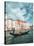 Venetian Gondolier Punts Gondola in Venice, Italy-World Image-Stretched Canvas