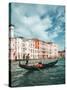 Venetian Gondolier Punts Gondola in Venice, Italy-World Image-Stretched Canvas