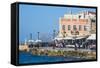 Venetian Harbour of Chania, Crete, Greek Islands, Greece, Europe-Michael Runkel-Framed Stretched Canvas