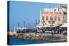 Venetian Harbour of Chania, Crete, Greek Islands, Greece, Europe-Michael Runkel-Stretched Canvas