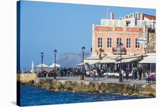 Venetian Harbour of Chania, Crete, Greek Islands, Greece, Europe-Michael Runkel-Stretched Canvas