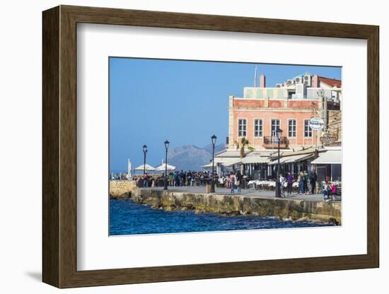 Venetian Harbour of Chania, Crete, Greek Islands, Greece, Europe-Michael Runkel-Framed Photographic Print