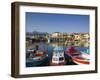 Venetian Harbour, Rethymno, Crete, Greece-Walter Bibikow-Framed Photographic Print