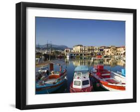 Venetian Harbour, Rethymno, Crete, Greece-Walter Bibikow-Framed Photographic Print