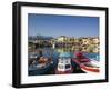 Venetian Harbour, Rethymno, Crete, Greece-Walter Bibikow-Framed Photographic Print