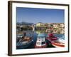 Venetian Harbour, Rethymno, Crete, Greece-Walter Bibikow-Framed Photographic Print