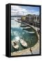 Venetian Harbour, Rethymno, Crete, Greek Islands, Greece, Europe-Michael Runkel-Framed Stretched Canvas