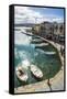 Venetian Harbour, Rethymno, Crete, Greek Islands, Greece, Europe-Michael Runkel-Framed Stretched Canvas