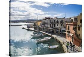 Venetian Harbour, Rethymno, Crete, Greek Islands, Greece, Europe-Michael Runkel-Stretched Canvas