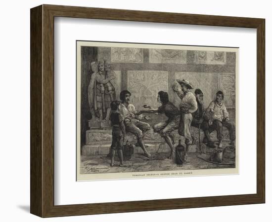 Venetian Idlers, a Sketch Near St Mark's-Walter Jenks Morgan-Framed Giclee Print