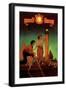 Venetian Lamplighters-Maxfield Parrish-Framed Art Print