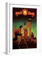 Venetian Lamplighters-Maxfield Parrish-Framed Art Print