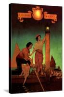 Venetian Lamplighters-Maxfield Parrish-Stretched Canvas