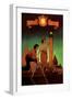 Venetian Lamplighters-Maxfield Parrish-Framed Art Print