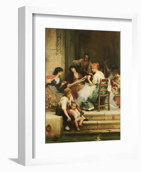 Venetian Life, 1884-Samuel Luke Fildes-Framed Giclee Print