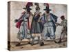 Venetian Masked Characters During Carnival, 1614 from the Codex Bottacin, Italy, 17th Century-null-Stretched Canvas