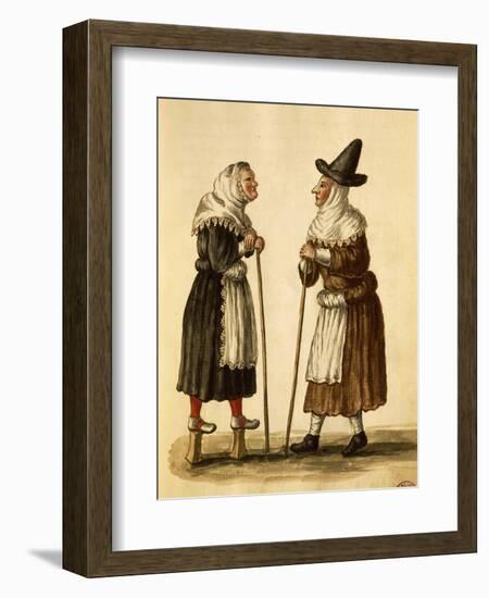 Venetian Masks in Use in 16th Century by Giovanni Grevembroch, Italy-null-Framed Giclee Print