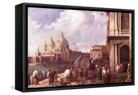 Venetian Piazza-Canaletto-Framed Stretched Canvas