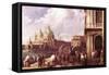 Venetian Piazza-Canaletto-Framed Stretched Canvas