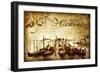 Venetian Pictures - Artwork in Retro Style-Maugli-l-Framed Premium Giclee Print